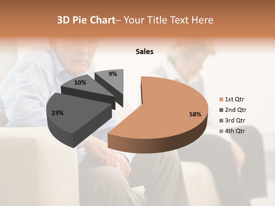 A Man Sitting On A Couch Next To A Woman PowerPoint Template