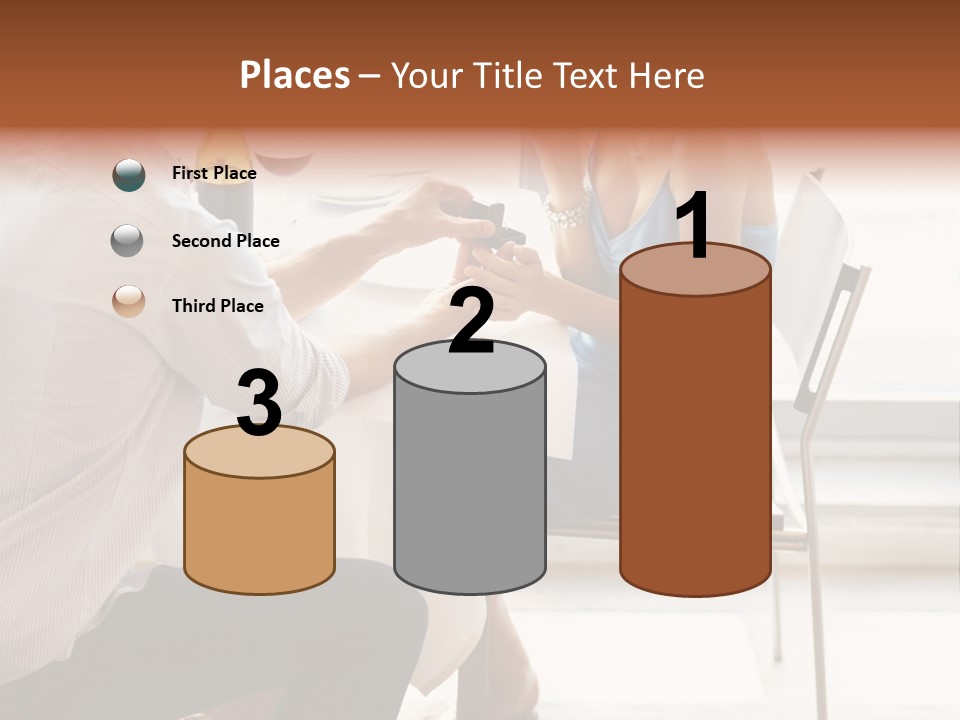 A Man And A Woman Sitting At A Table With A Bottle Of Wine PowerPoint Template