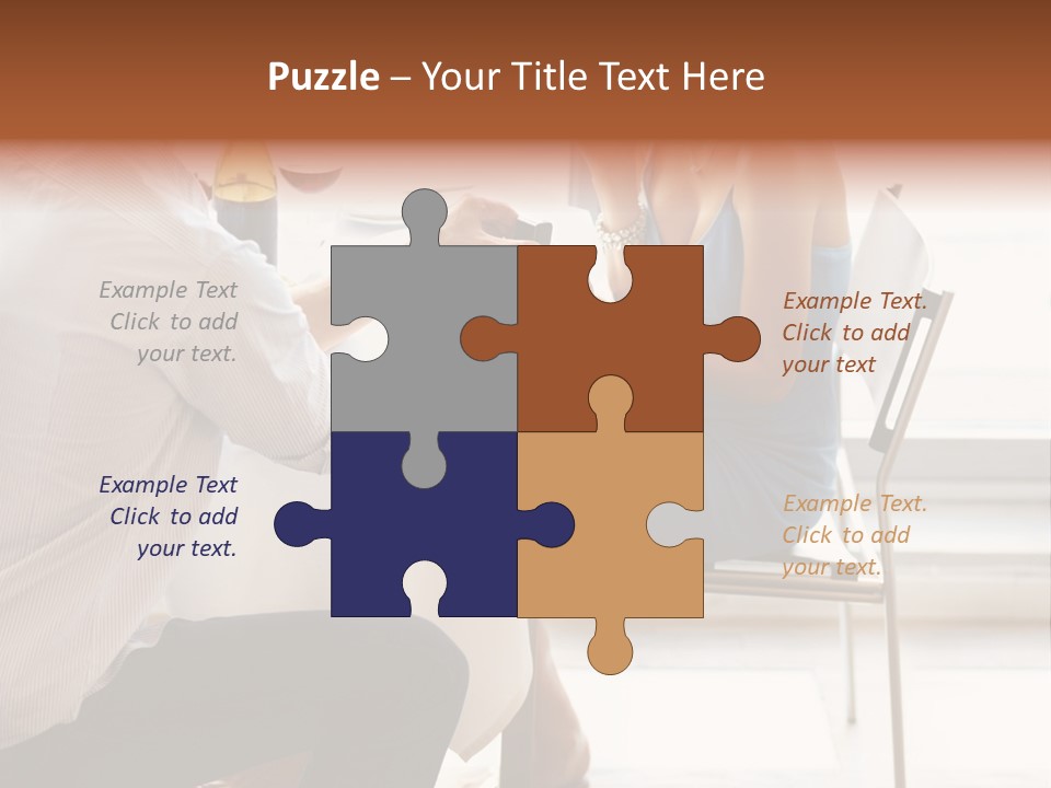 A Man And A Woman Sitting At A Table With A Bottle Of Wine PowerPoint Template