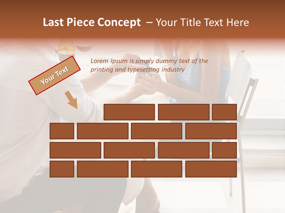 A Man And A Woman Sitting At A Table With A Bottle Of Wine PowerPoint Template