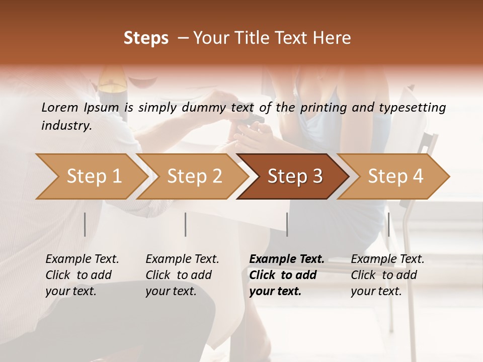 A Man And A Woman Sitting At A Table With A Bottle Of Wine PowerPoint Template