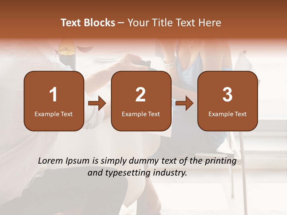 A Man And A Woman Sitting At A Table With A Bottle Of Wine PowerPoint Template