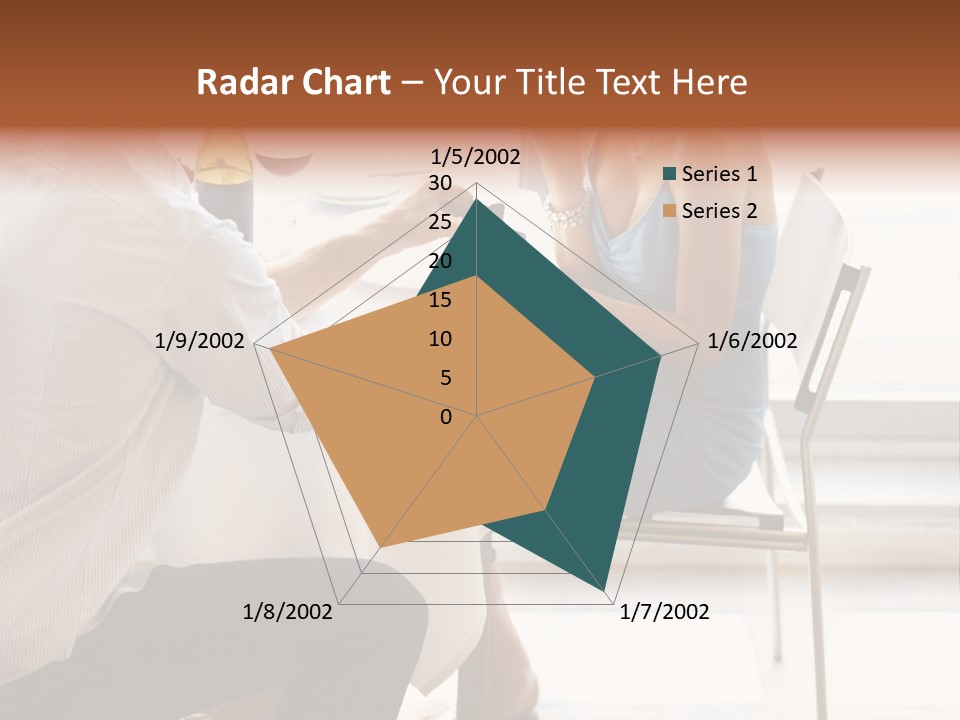 A Man And A Woman Sitting At A Table With A Bottle Of Wine PowerPoint Template