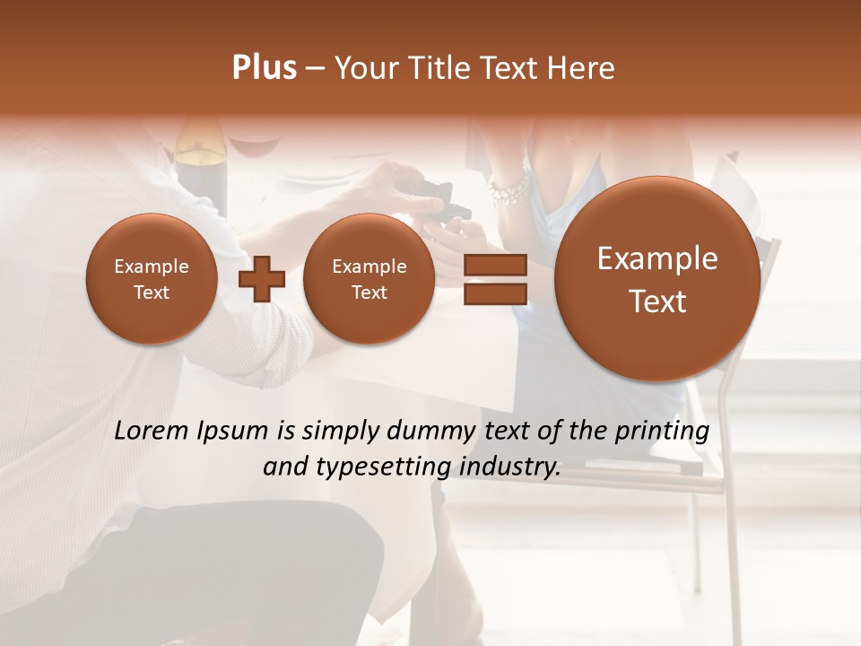 A Man And A Woman Sitting At A Table With A Bottle Of Wine PowerPoint Template