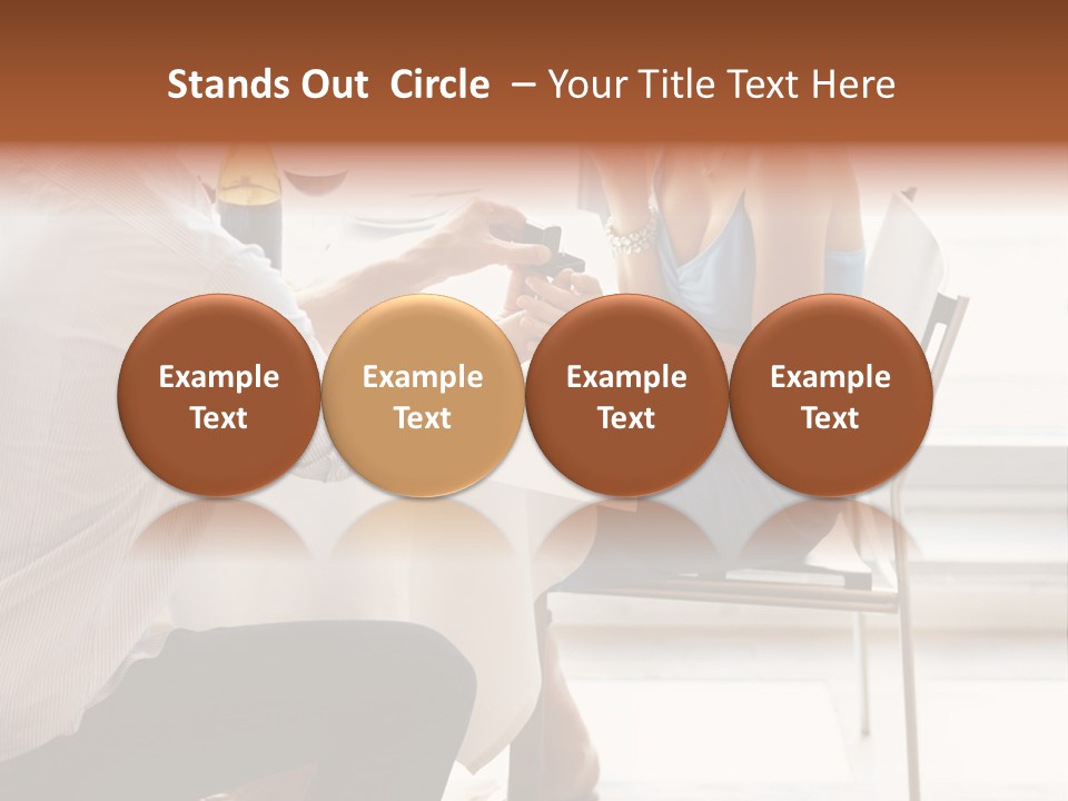 A Man And A Woman Sitting At A Table With A Bottle Of Wine PowerPoint Template