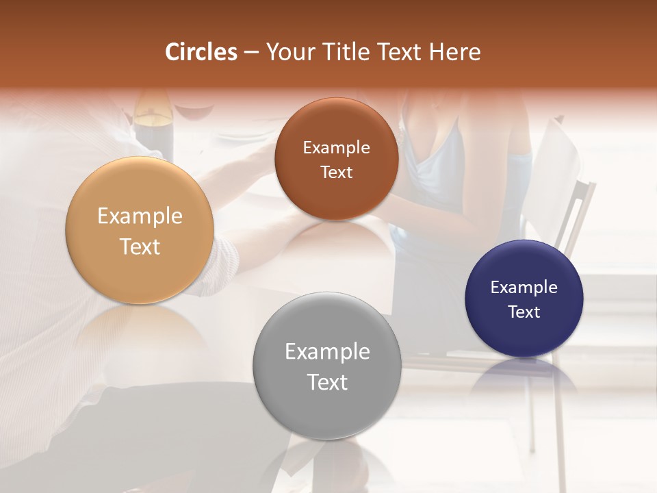 A Man And A Woman Sitting At A Table With A Bottle Of Wine PowerPoint Template