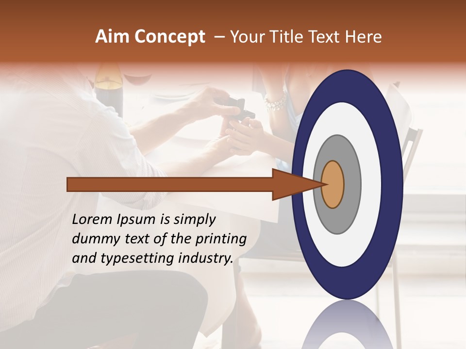 A Man And A Woman Sitting At A Table With A Bottle Of Wine PowerPoint Template