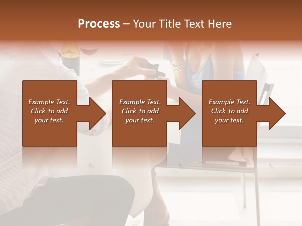 A Man And A Woman Sitting At A Table With A Bottle Of Wine PowerPoint Template