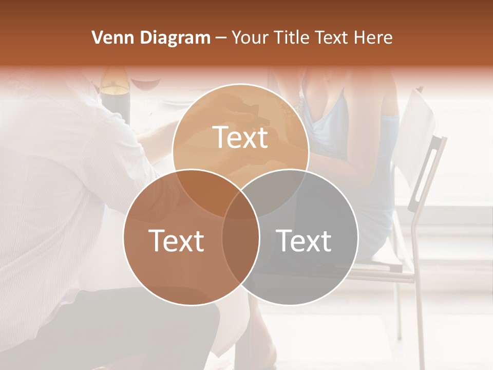 A Man And A Woman Sitting At A Table With A Bottle Of Wine PowerPoint Template