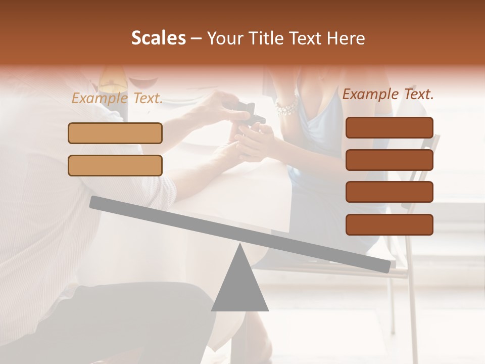 A Man And A Woman Sitting At A Table With A Bottle Of Wine PowerPoint Template