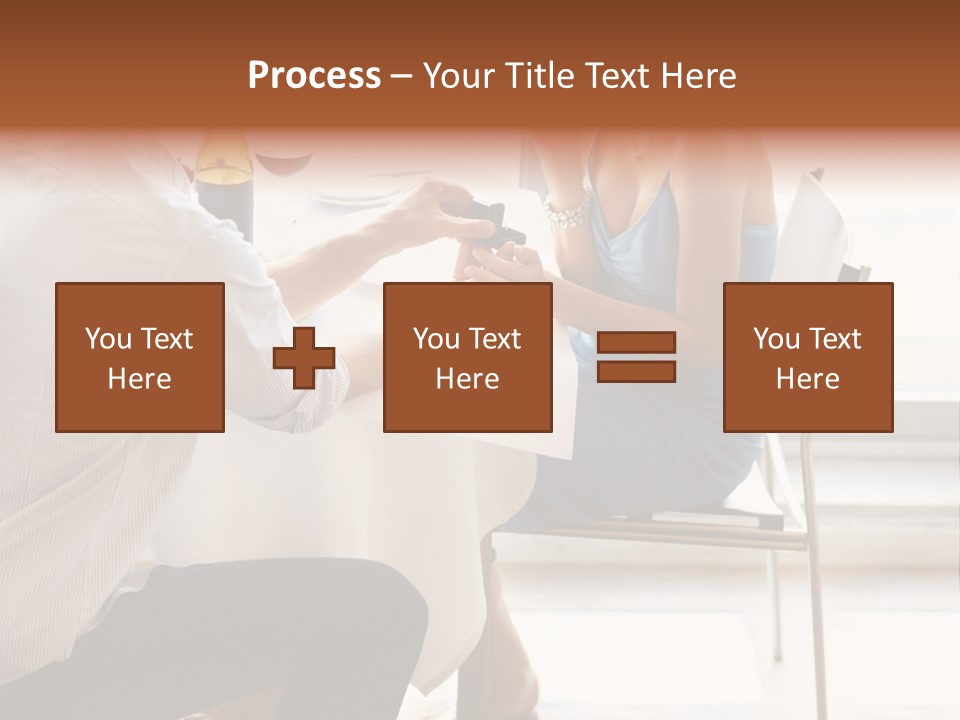 A Man And A Woman Sitting At A Table With A Bottle Of Wine PowerPoint Template