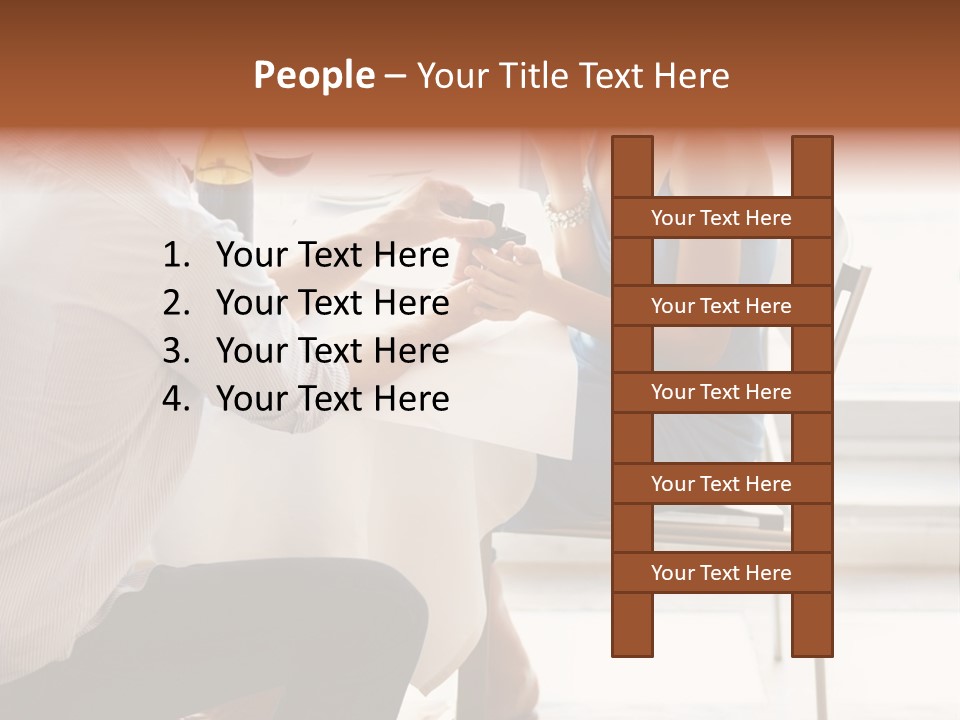 A Man And A Woman Sitting At A Table With A Bottle Of Wine PowerPoint Template