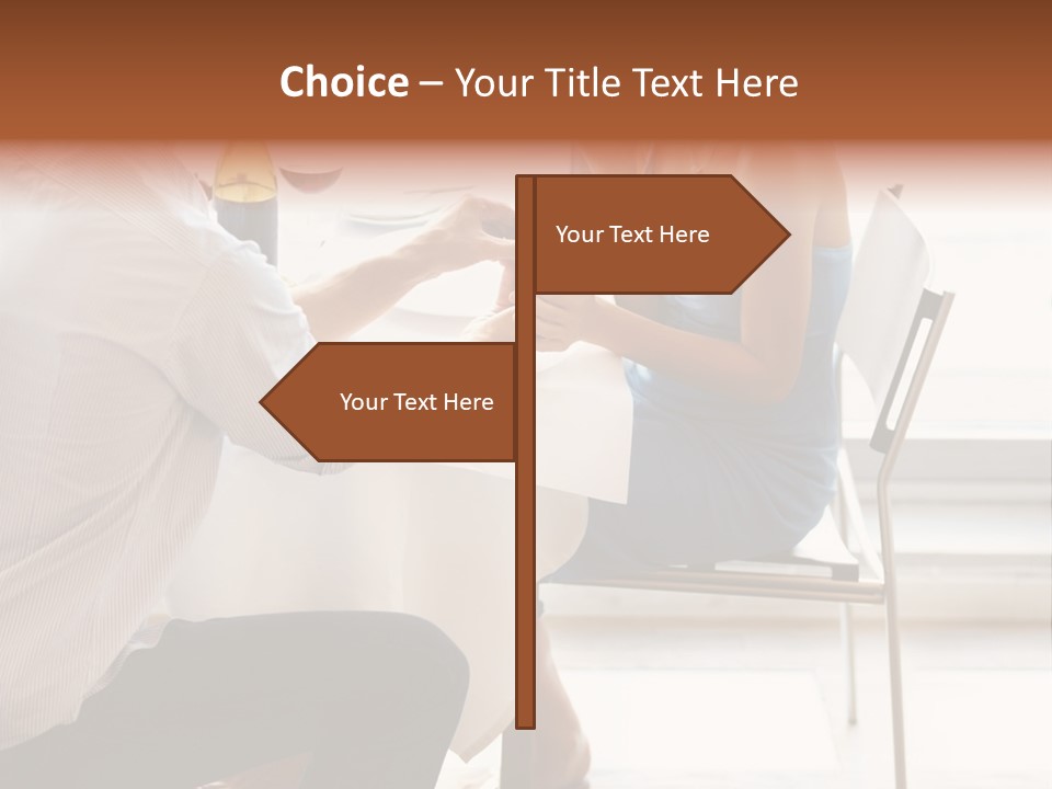 A Man And A Woman Sitting At A Table With A Bottle Of Wine PowerPoint Template