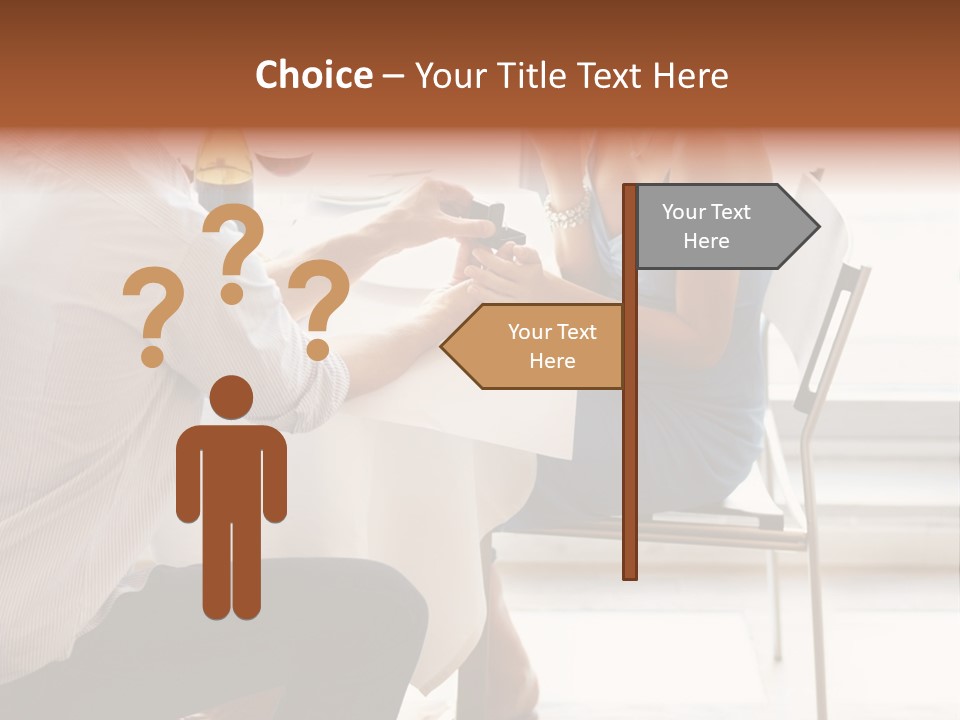 A Man And A Woman Sitting At A Table With A Bottle Of Wine PowerPoint Template