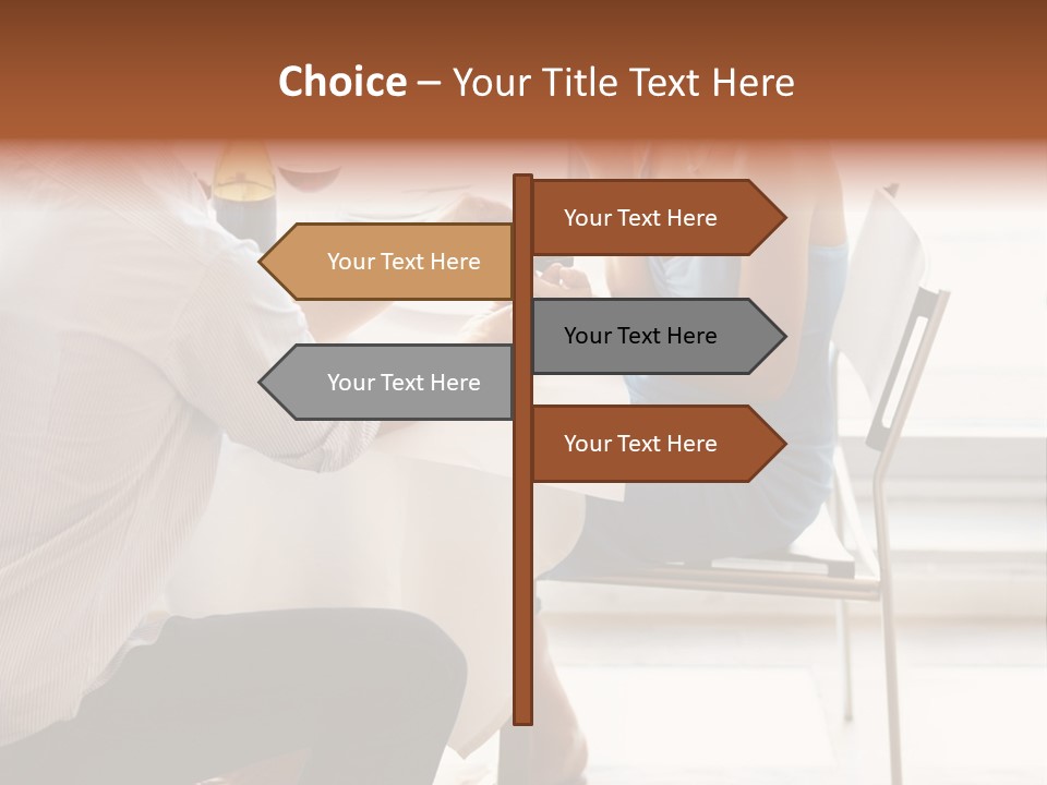 A Man And A Woman Sitting At A Table With A Bottle Of Wine PowerPoint Template