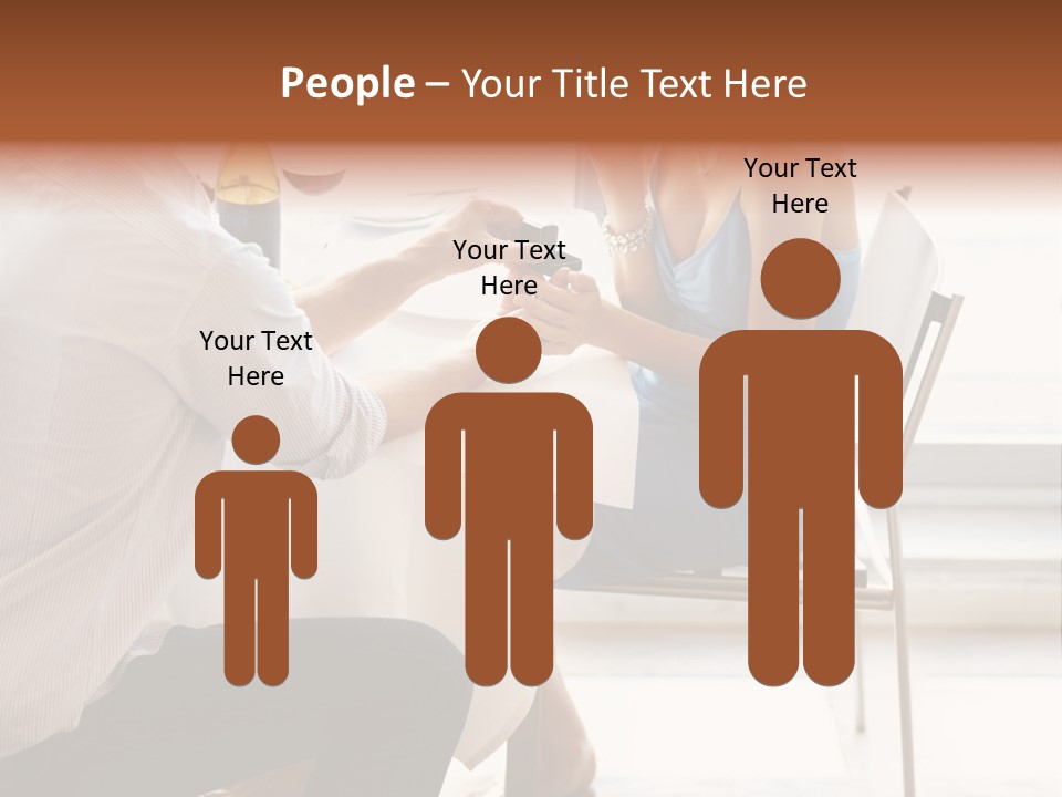 A Man And A Woman Sitting At A Table With A Bottle Of Wine PowerPoint Template