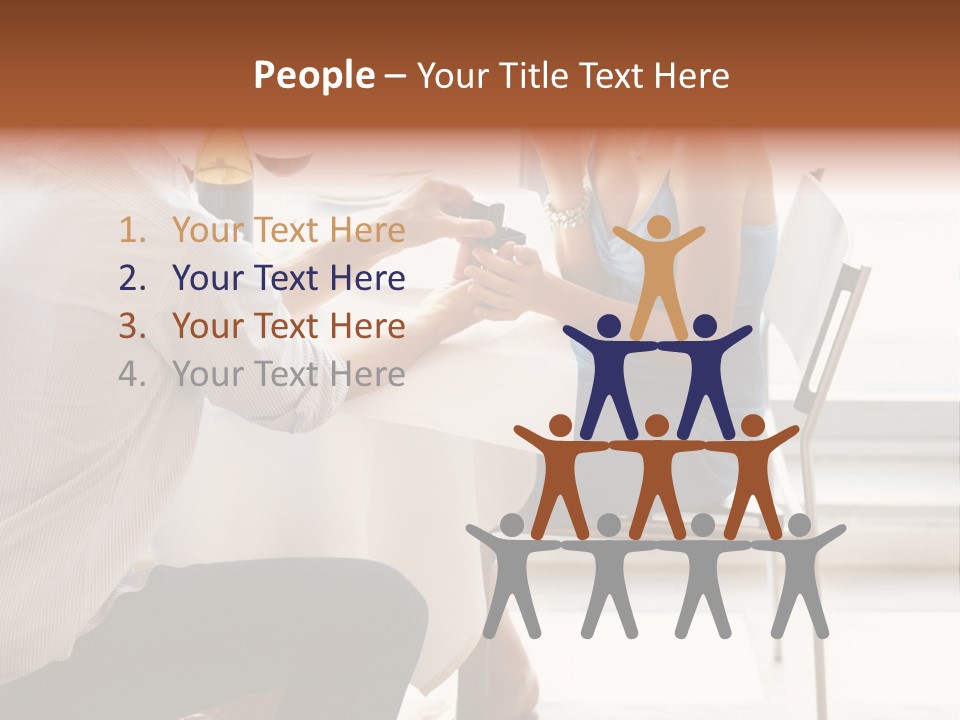 A Man And A Woman Sitting At A Table With A Bottle Of Wine PowerPoint Template