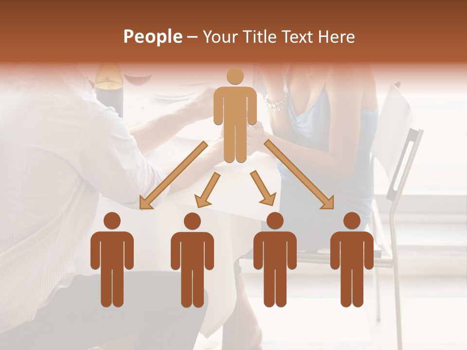 A Man And A Woman Sitting At A Table With A Bottle Of Wine PowerPoint Template