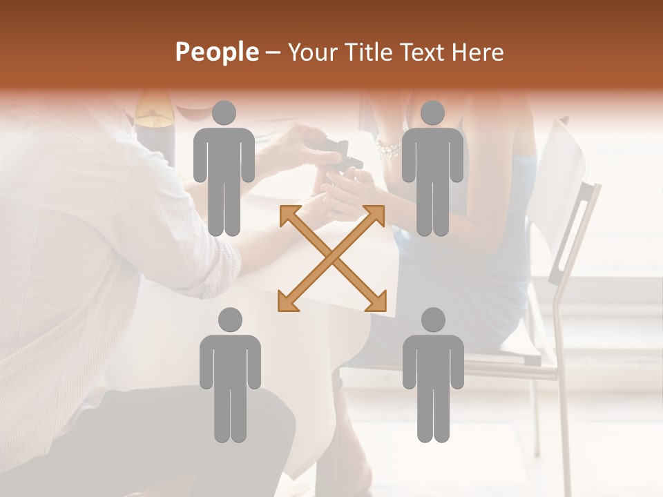 A Man And A Woman Sitting At A Table With A Bottle Of Wine PowerPoint Template