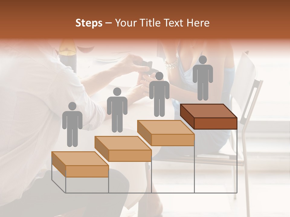 A Man And A Woman Sitting At A Table With A Bottle Of Wine PowerPoint Template