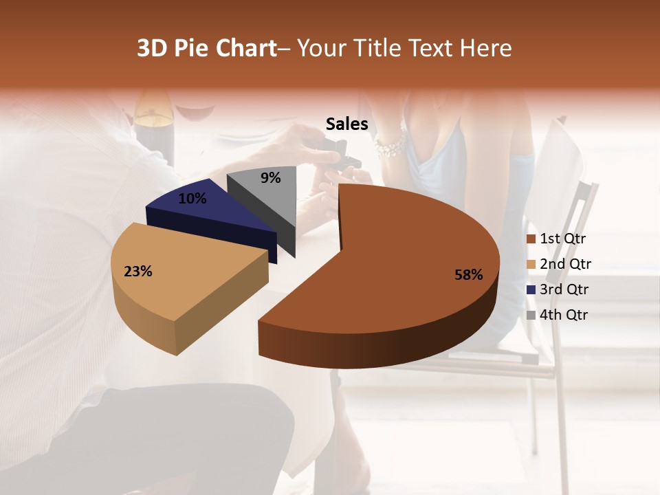A Man And A Woman Sitting At A Table With A Bottle Of Wine PowerPoint Template