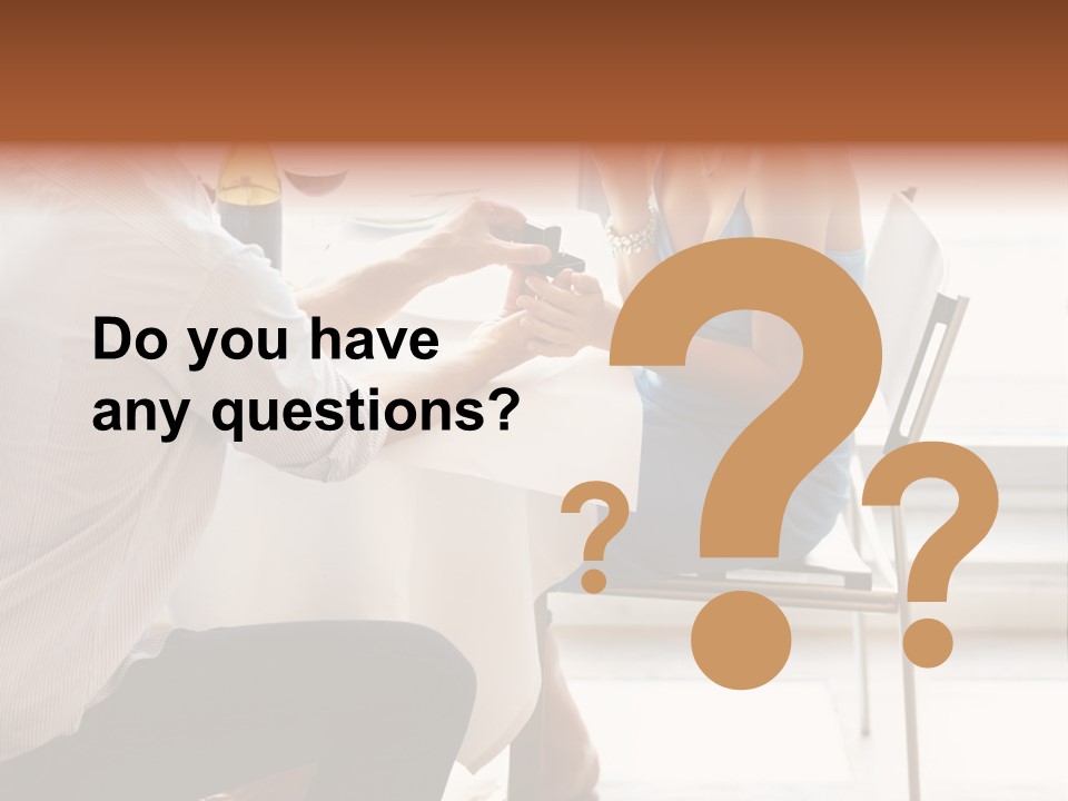 A Man And A Woman Sitting At A Table With A Bottle Of Wine PowerPoint Template
