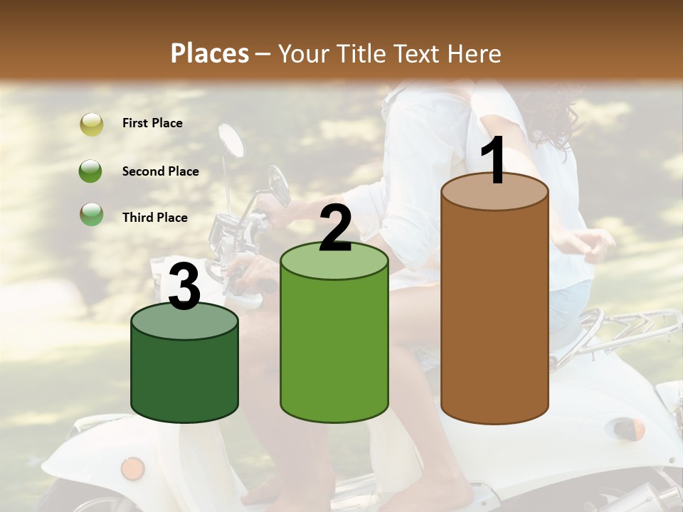 A Man And A Woman Riding A Scooter PowerPoint Template