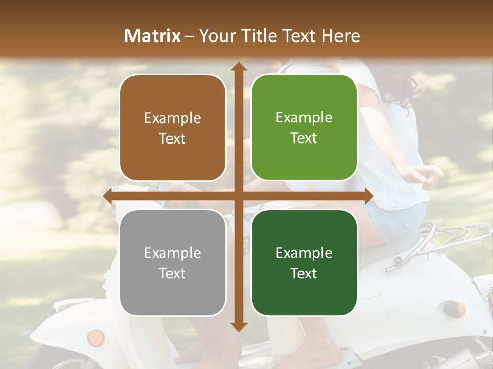 A Man And A Woman Riding A Scooter PowerPoint Template