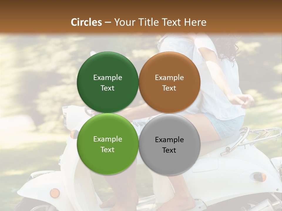 A Man And A Woman Riding A Scooter PowerPoint Template