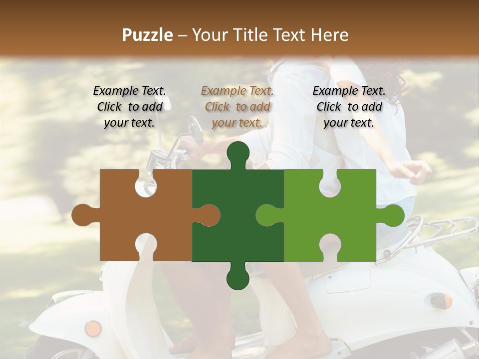 A Man And A Woman Riding A Scooter PowerPoint Template