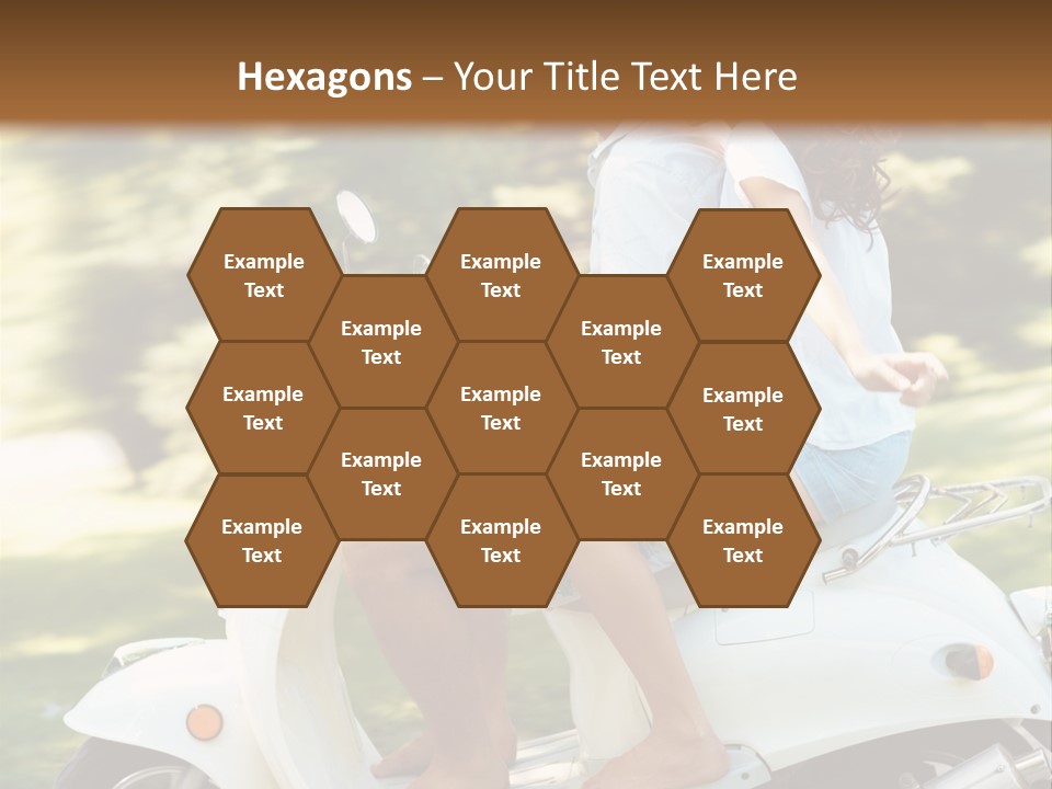 A Man And A Woman Riding A Scooter PowerPoint Template