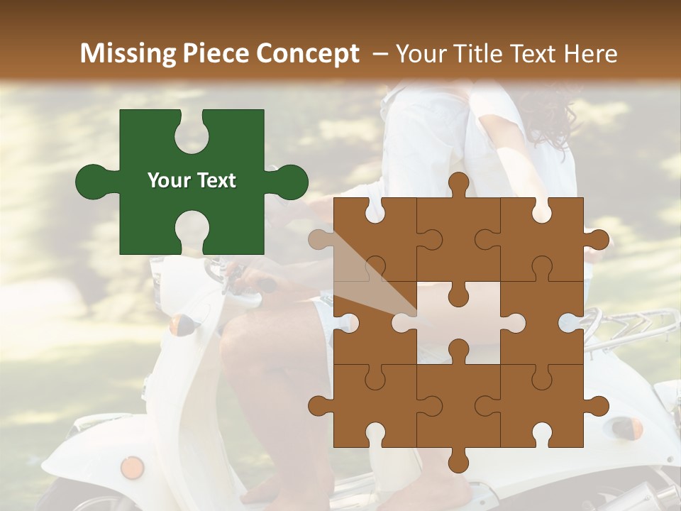 A Man And A Woman Riding A Scooter PowerPoint Template