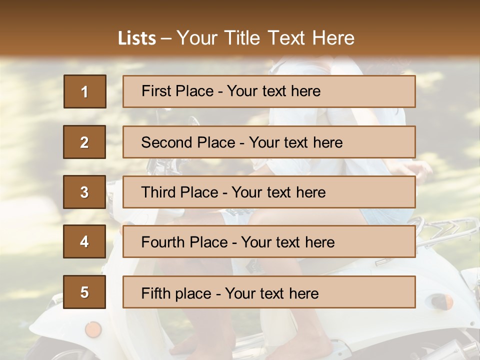 A Man And A Woman Riding A Scooter PowerPoint Template