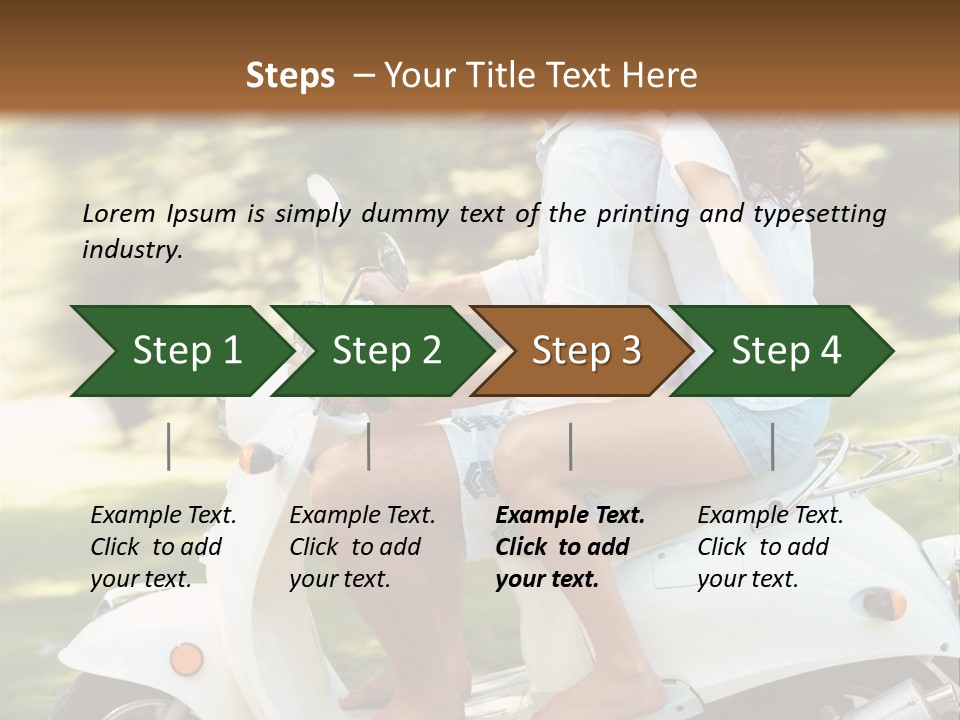 A Man And A Woman Riding A Scooter PowerPoint Template