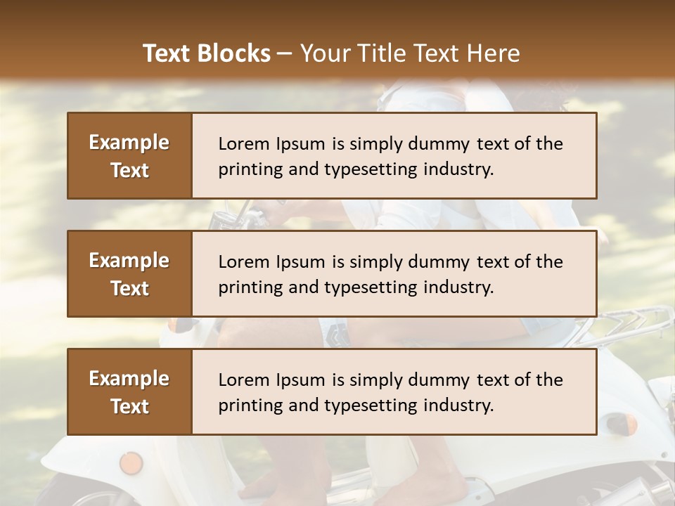 A Man And A Woman Riding A Scooter PowerPoint Template