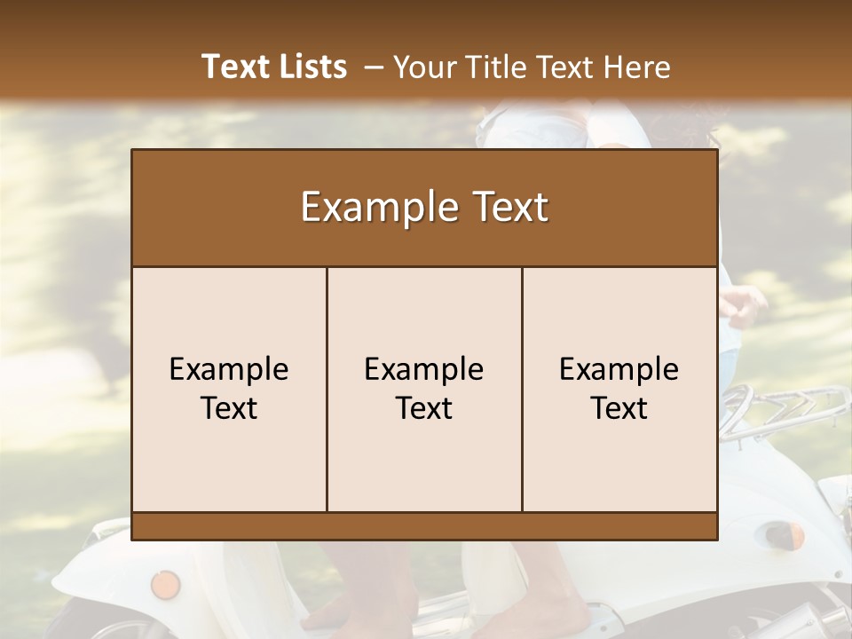 A Man And A Woman Riding A Scooter PowerPoint Template