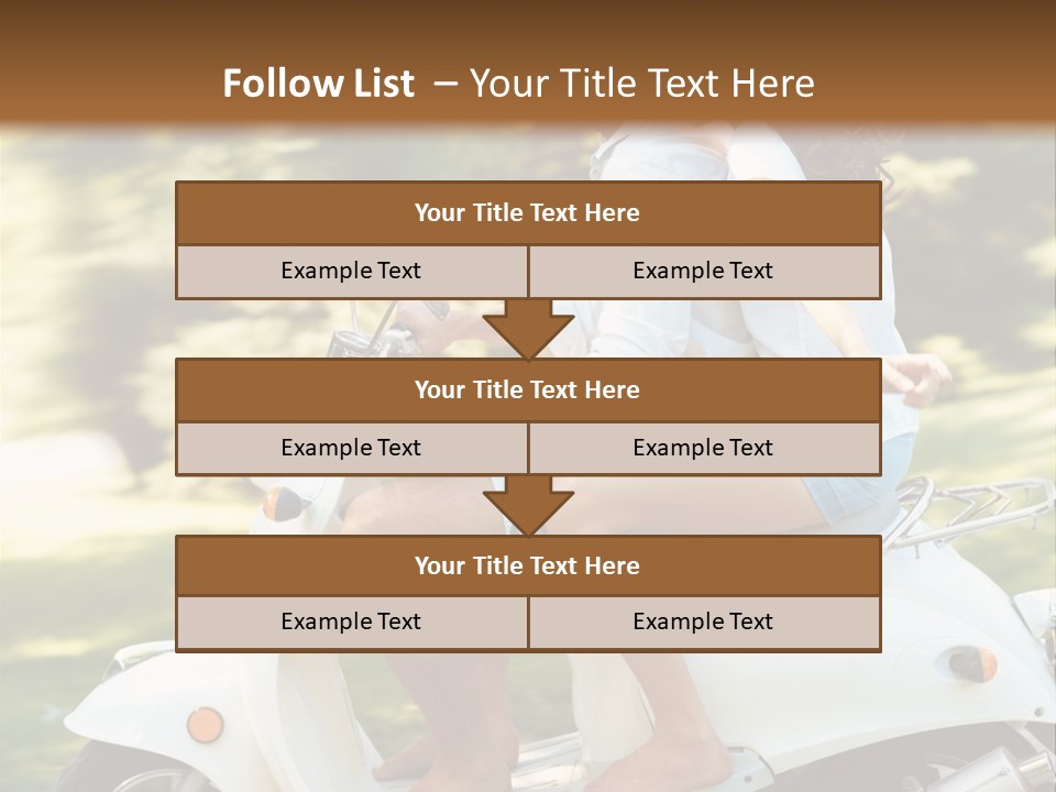 A Man And A Woman Riding A Scooter PowerPoint Template