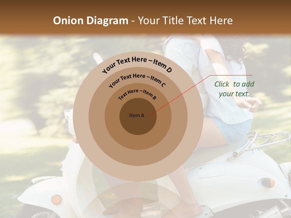 A Man And A Woman Riding A Scooter PowerPoint Template