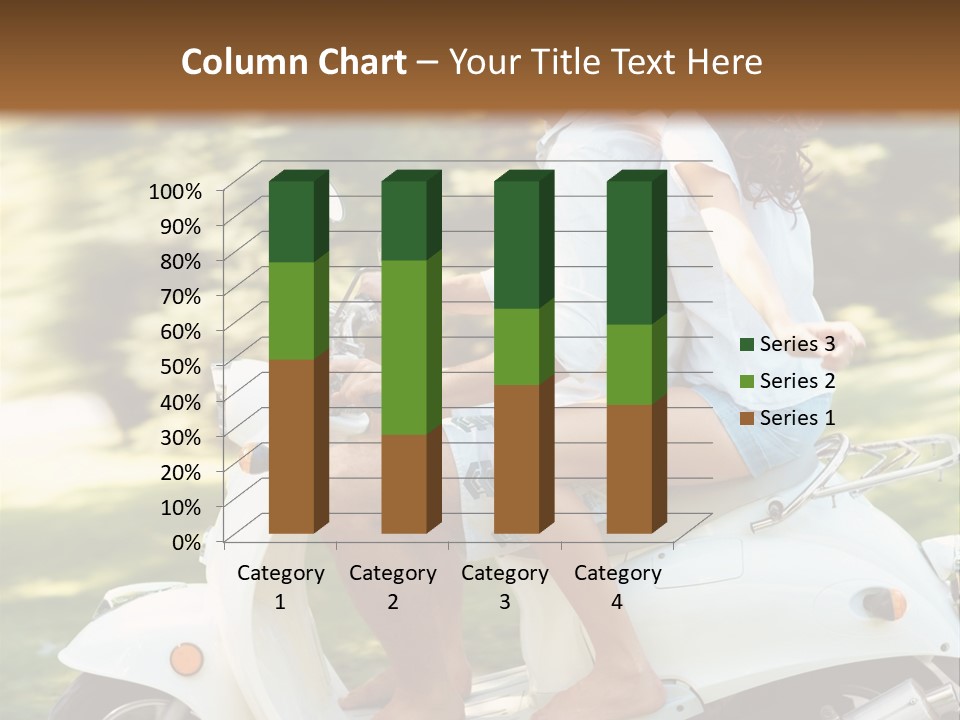 A Man And A Woman Riding A Scooter PowerPoint Template