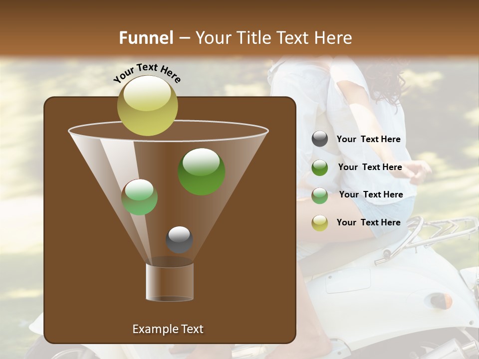 A Man And A Woman Riding A Scooter PowerPoint Template