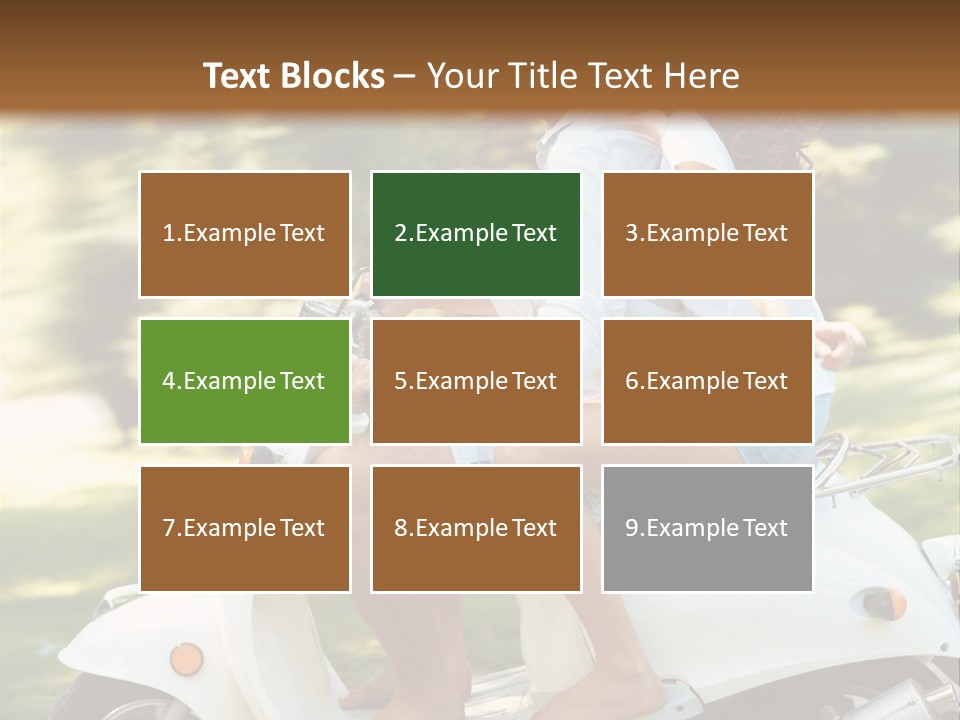 A Man And A Woman Riding A Scooter PowerPoint Template