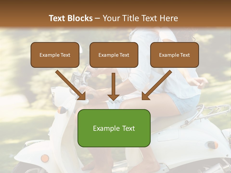 A Man And A Woman Riding A Scooter PowerPoint Template