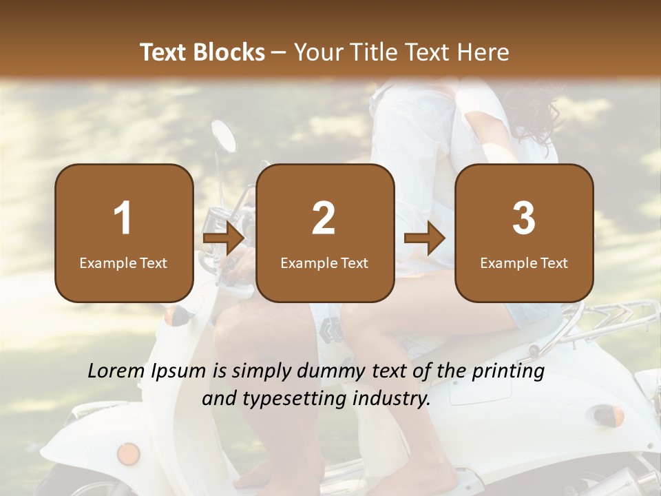 A Man And A Woman Riding A Scooter PowerPoint Template