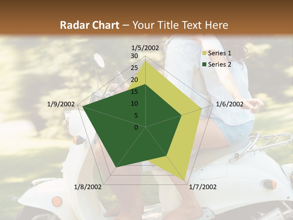 A Man And A Woman Riding A Scooter PowerPoint Template