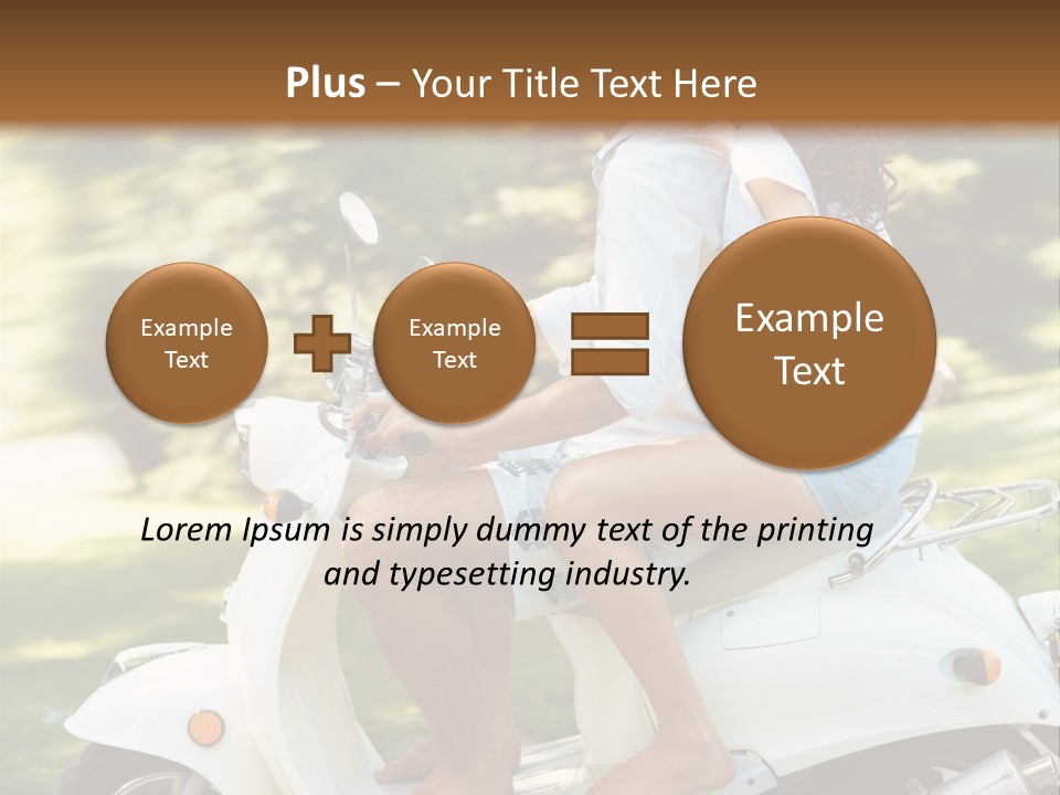 A Man And A Woman Riding A Scooter PowerPoint Template