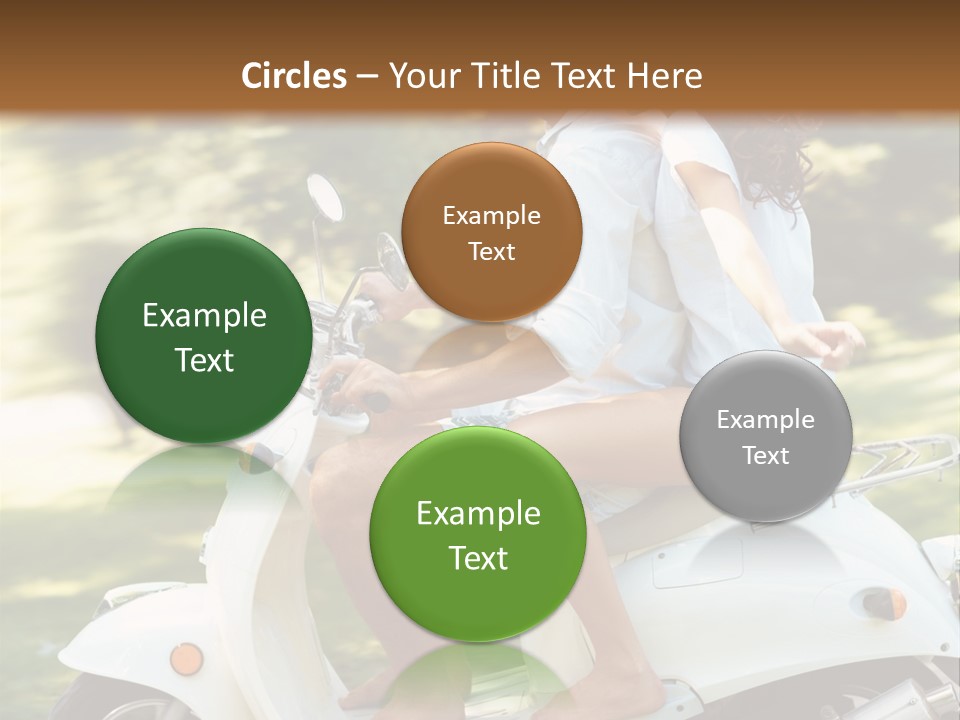 A Man And A Woman Riding A Scooter PowerPoint Template