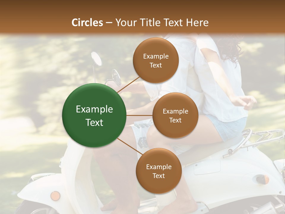 A Man And A Woman Riding A Scooter PowerPoint Template