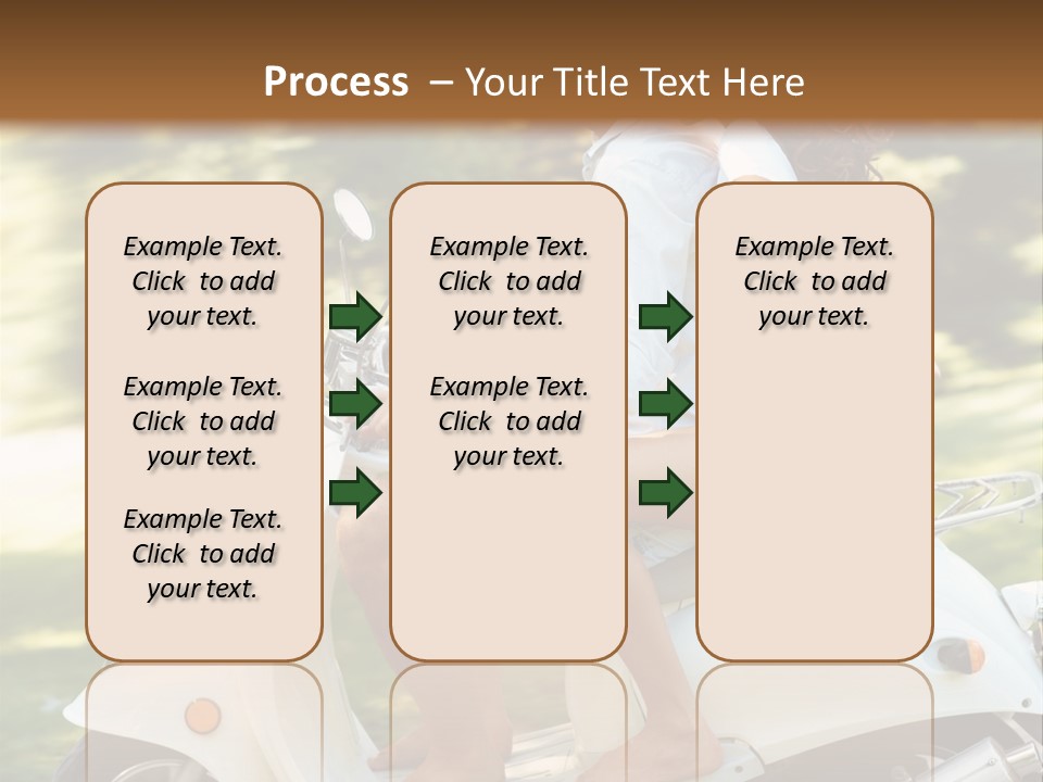 A Man And A Woman Riding A Scooter PowerPoint Template