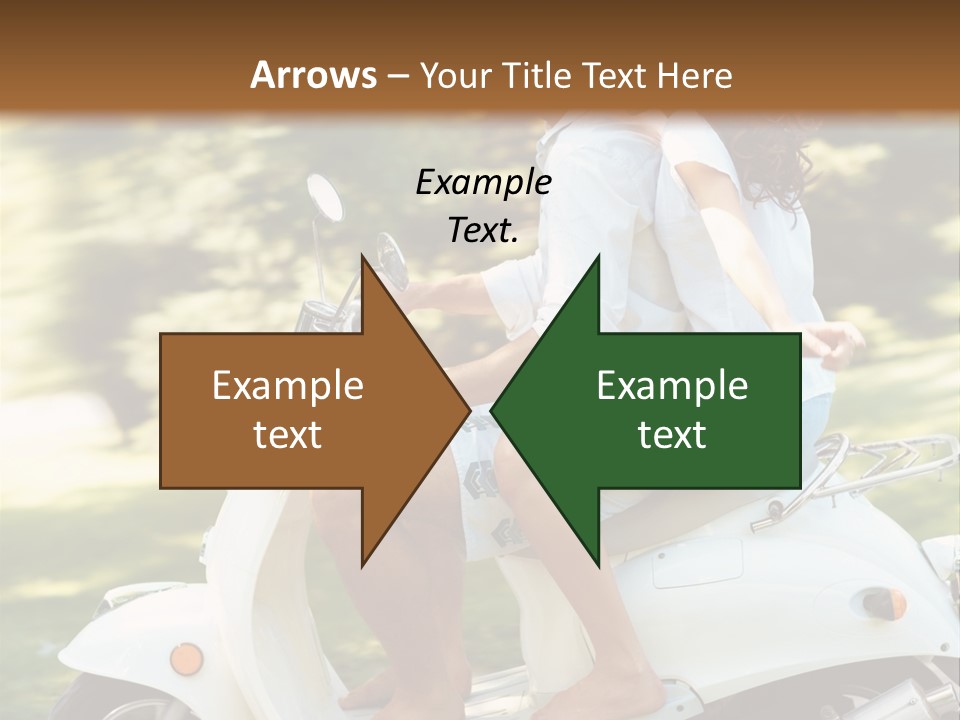 A Man And A Woman Riding A Scooter PowerPoint Template