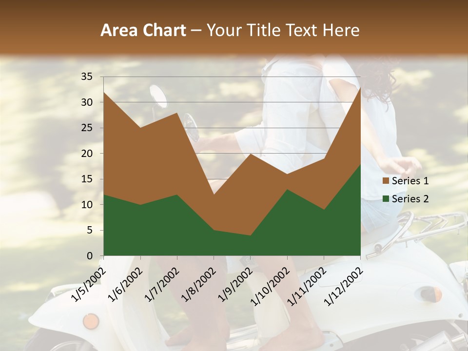 A Man And A Woman Riding A Scooter PowerPoint Template